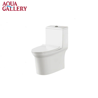 Placard d'eau moderne de couleur blanche WC cuvette de toilette en porcelaine salle de bain commode toilette une pièce ensemble de toilette