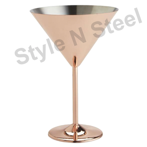 Verre à Martini en acier inoxydable couleur or de luxe pour gobelet en verre à champagne pour bar, fête ou mariage Accessoires de bar élégants - Product Image 2