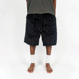 Shorts en mohair personnalisés pour hommes, tricotés, style streetwear, faible MOQ, fournisseur de marque privée - Product Image 4