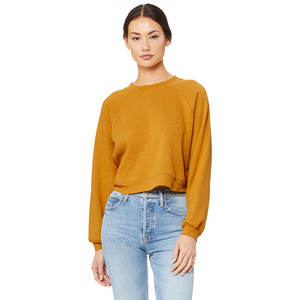 Bella + Canvas Modern Raglan Pullover Sudadera Airlume Algodón-Mezcla de poliéster con Sudadera ligera de manga completa - Product Image 3