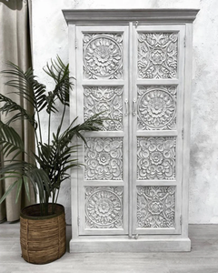Magnificent Hand-Carved Mango Wood <b>Wardrobe</b> - Product Image 1