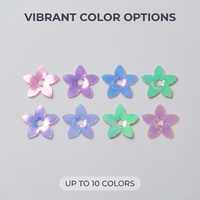 Paillettes en PVC de 36 mm, fleurs, paillettes lâches, irisées, multicolores, embellissements pour vêtements, chaussures, sacs, décoration de mariage DIY