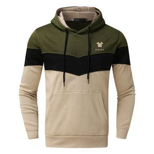 Chándal informal de dos piezas para hombre con capucha 100% algodón patrón sólido transpirable de talla grande ropa de invierno ropa al por mayor - Product Image 2