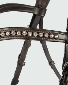 Brida de cuero de filete de caballo de alta calidad en marrón de cuero genuino FABRICANTE de brida de caballo de buena calidad - Product Image 3