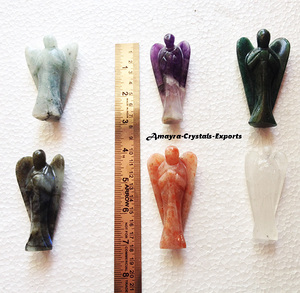 Gemstone Sunstone 2 PULGADAS Ángel disponible en cantidad a granel Estatuilla de ágata de alta calidad Comprar en línea de Amayra Crystal Exports India - Product Image 3