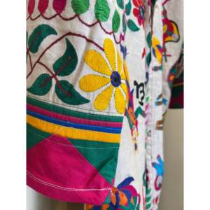 Manteau brodé réversible vintage - Col montant, fermeture éclair à bouton unique, tissu tissé respirant, manches longues, taille M - Product Image 6