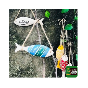 Colorido hecho a mano madera contrachapada forma de pez juguete de madera pieza decorativa para proyectos de artesanía de habitación de niños o decoración artística del hogar - Product Image 6