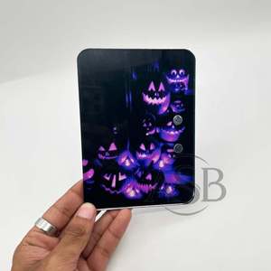 Halloween Private Logo Acrylic <b>Eyelash</b> Tiles With <b>Magnets</b> For Tweezers Custom Sustainable Horror Scream Pumpkin Bow Lash Tiles - Product Image 3