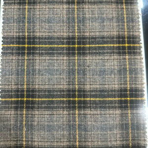 100% Polyester <b>Tweed</b> Fabric in Brown Checks Pattern 350gsm Anti-Pill Premium Quality for Men's and <b>Women's</b> Garments - Product Image 1