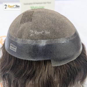 Premium REGENT Australia Man's <b>Toupee</b> Hand Tied Weft With Human Hair Natural Wave Water Wave Style Wholesale Stock - Product Image 3