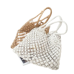 Vente en gros de sacs en macramé Nouvel arrivage de sacs d'été faits à la main en coton tissé avec corde - Product Image 6