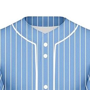 Vêtement de sport unisexe à manches courtes en gros, logo personnalisé, maillot de baseball et de softball, respirant, séchage rapide, 100% polyester, personnalisé - Product Image 5