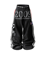 Pantalon de jogging large personnalisé à rayures et lettres, double taille, style streetwear décontracté Y2K Harajuku Gothique, haute qualité, pour couple