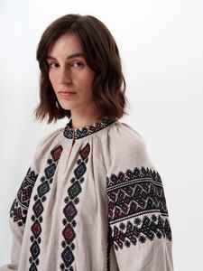 Blusa Bohemia Informal de Algodón 100% con Bordado Folclórico, Diseño Sólido, ODM - Product Image 5