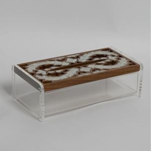 Couvercle de boîte à mouchoirs en bois incrusté de nacre au design de luxe avec forme rectangulaire pour le Ramadan ustensiles de cuisine en gros du Vietnam - Product Image 1