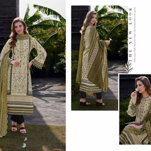 Lawn Cotton pakistani style Printed <b>Dress</b> Material Collection Full Catalog available at wholesale rate suitable for party wear - Product Image 1