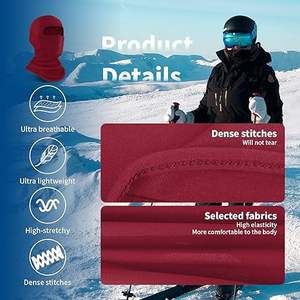 Máscara de Esquí Acrílica 100% Personalizable, Más Vendida, Duradera, Marca Privada, Cubre Rostro, Pasamontañas, Transpirable, Impermeable, Unisex - Product Image 5