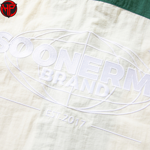 Ensembles coupe-vent OEM coupe-vent survêtement en polyester personnalisé pour hommes, sweat à capuche avec fermeture éclair et short, ensemble deux pièces, survêtement - Product Image 3