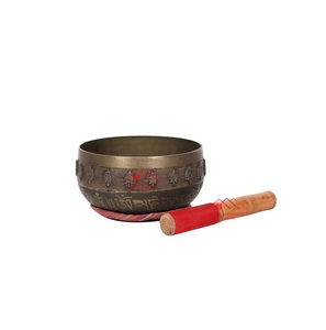 Cuenco Tibetano para cantar con calidad, curación de meditación, cuencos budistas hechos a mano con palo de madera - Product Image 5