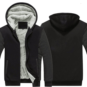Sweat-shirts pour hommes personnalisés 2026, sweat-shirts en polaire épais décontractés et bon marché, sweat-shirts d'hiver pour hommes, fermeture éclair intégrale, doublure en fourrure, prix de gros, OEM - Product Image 1