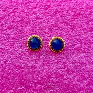 Elegantes pendientes de tuerca de Plata de Ley 925, joyería fina chapada en oro de zafiro azul para mujer, joyería de piedras preciosas disponible al por mayor - Product Image 5