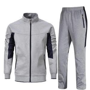 Survêtement 2 pièces de haute qualité à col montant avec fermeture éclair, best-seller pour hommes, prix avantageux, ensemble de jogging respirant - Product Image 1