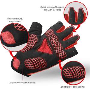 Entraînement sportif personnalisé avec demi-doigts Conception personnalisée de haute qualité pour l'entraînement de gymnastique et de fitness Gants de cyclisme Gants d'entraînement à doigts courts - Product Image 5