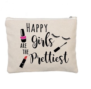 Bolsa de cosméticos blanca con logotipo personalizado al por mayor, MOQ bajo de viaje para bolsas de mujer, estuche de maquillaje personalizado - Product Image 1