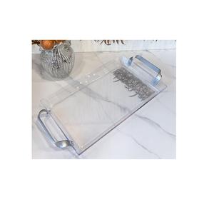 Classic Design Acrylic Food Serving Tray Prime Quality Rectangle Shape Tea Coffee Serving Tray <b>For</b> <b>Sale</b> - Product Image 1