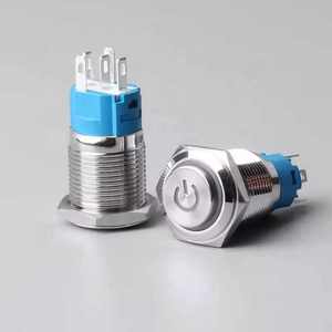 12/16/19mm Stainless Steel Momentary Latching Metal <strong>Push</strong> <strong>Button</strong> <strong>Switch</strong> Interruttore Round Locking <strong>Light</strong> on OFF