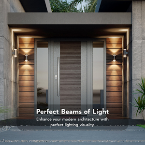 Gala Duo Aluminum Modern Two Way Illuminated <b>Wall</b> Light Outdoor Waterproof <b>Wall</b> <b>Sconce</b> 21 cm For Homes & Commercial Spaces - Product Image 4