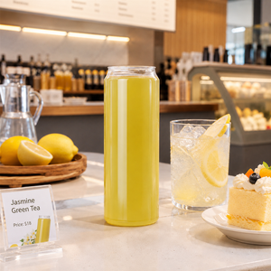 Boîtes en plastique jetables personnalisées avec logo, 330 ml, 500 ml, transparentes, pour sodas, avec couvercle en aluminium facile à ouvrir, pour gâteaux, smoothies, lait au thé - Product Image 1