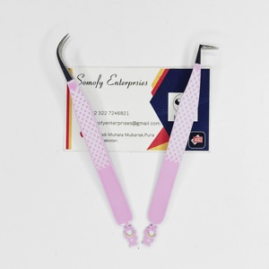 Pince à épiler professionnelle antistatique durable en acier inoxydable avec logo personnalisé imprimé motif ours Somofy Enterprises - Product Image 2