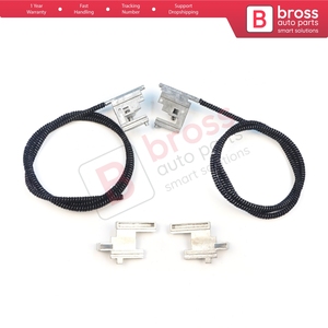 Câbles Bowden de commande de toit ouvrant BSR673 gauche et droit avec charnières de fixation métalliques pour Clio MK2 1998-2012 - Product Image 2