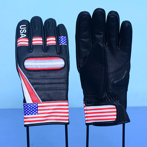 Gants de moto en cuir véritable à doigts complets les plus vendus pour hommes Gants de protection de moto avec logo personnalisé - Product Image 1