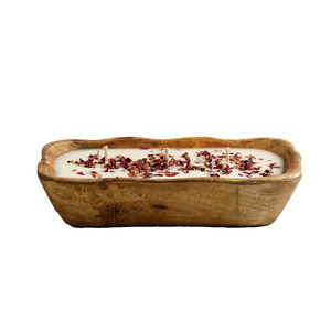 Tazón de masa hecho a mano de alta calidad Tazón de masa de madera de último estilo en acabado natural para decoración del hogar utilizado. - Product Image 1