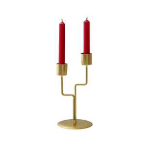 Bougeoir doré exclusif de haute qualité affichage de table matériau métallique élégant meilleur prix pour la décoration de la maison chandelier - Product Image 1