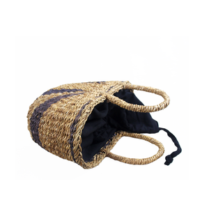 Venta al por mayor al por menor Kaisa hierba yute algas marinas caña de ratán tejido señora estilo Vintage verano bolso de mano de gran capacidad ligero - Product Image 4