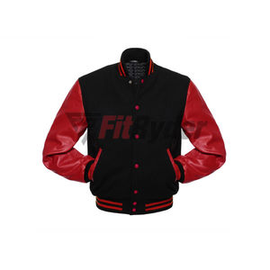 Sur mesure hiver Lettermen Varsity Jacket Vintage séchage rapide Chenille broderie impression cuir manches varsity vestes hommes - Product Image 3