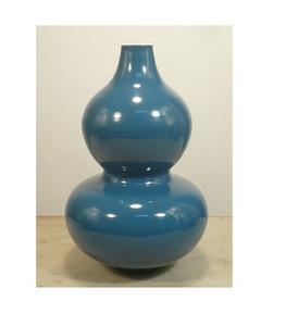 Florero de metal azul para decoración del hogar - Product Image 1