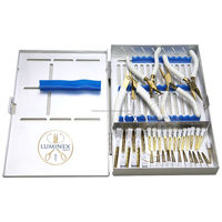Ensemble de 3 pinces de haute qualité pour extensions de cheveux, crochet à perles, ciseaux |   Kit d'outils en acier inoxydable (usage en salon, garantie 1 an) LUMINEX
