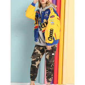 OEM Logo Brodé Écusson Grande Taille Vintage Veste de Moto en Cuir Respirant Imperméable Personnalisé Équipe Tendance Automne Bomber - Product Image 5