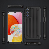 Étui de protection antichoc robuste en TPU+PC avec support intégré et design anti-chute coloré pour téléphone portable A16 5G A54