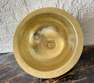 ผู้ผลิตและผู้ส่งออกอ่างล้างจานโลหะเคลือบทองโบราณ ผู้ส่งออกอ่างล้างจานโลหะตกแต่งทำมือขายส่ง - Product Image 2