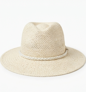 Wholesale Summer Lifeguard Adjustable Classic Unisex Seagrass Panama Straw <b>Hat</b> Woven Beach Fedora Rope Accent Travel Outdoor Cap - Product Image 1