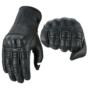 Genuine Leather Motorbike Gloves for Men's Motorcycle Auto Racing Wear Full Finger Touchscreen Unisex Cafe Racer Brown Gloves - Product Image 5