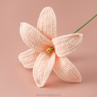 Großhandel künstliche Häkel blume handgemachte Häkel lilie für Blumenstrauß