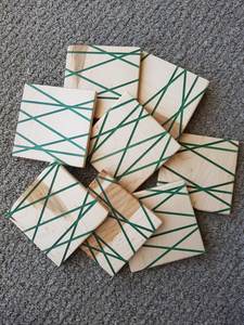 Dessous de verre en bois de style classique durable avec tampons de boisson gravés avec logo personnalisé pour cadeaux d'entreprise et sous-verres en pierre de marque - Product Image 4