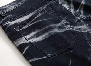 Ripped Tye Dye กางเกงยีนส์ผู้ชายล้างระบายอากาศได้, กางเกงยีนส์ระบายอากาศได้คุณภาพสูงกางเกงยีนส์ขายส่งปริมาณสําหรับขาย - Product Image 3