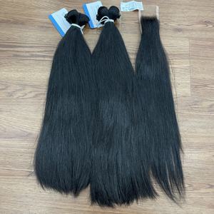 EXTENSIONES DE CABELLO HUMANO DE LA MEJOR CALIDAD, Textura Natural Lisa, Color Negro Natural, Trama Doble a Máquina, Alta Calidad - Product Image 2